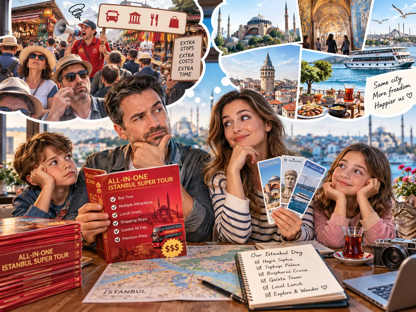 KI-Illustration: Individuelle Istanbul-Reiseplanung (KI-generierte Illustration, keine echte Rechnung)