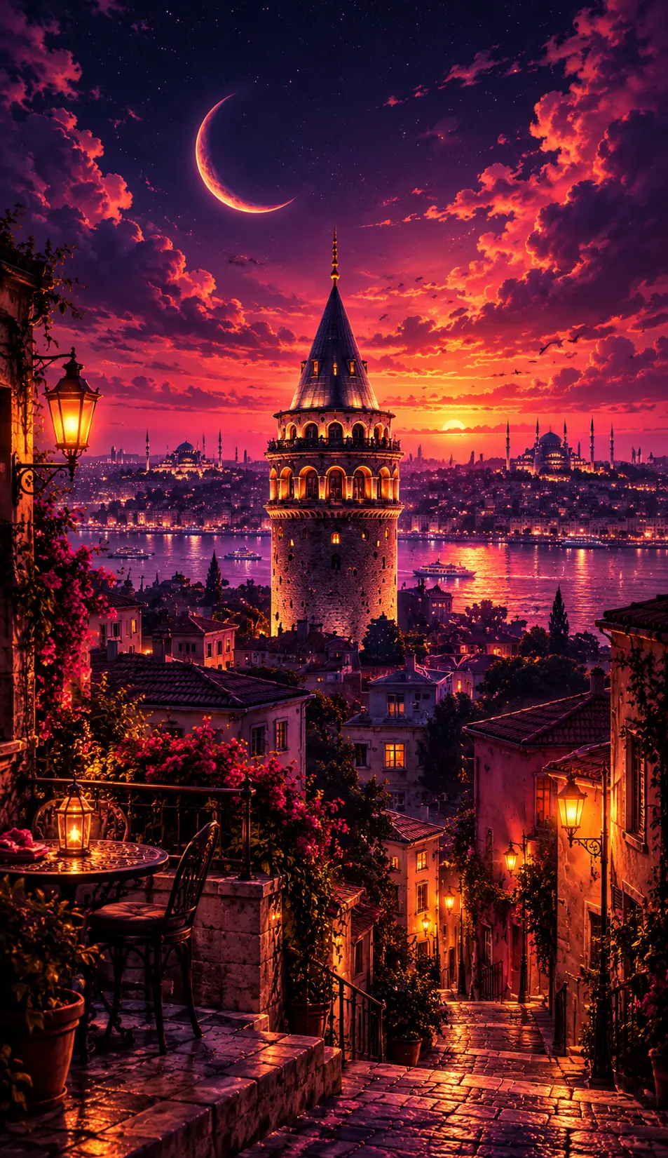 Galata bei Sonnenuntergang